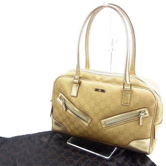Gucci Shoulder bag G logos Gold Woman Authentic Used Y235 - Picture 1 of 5